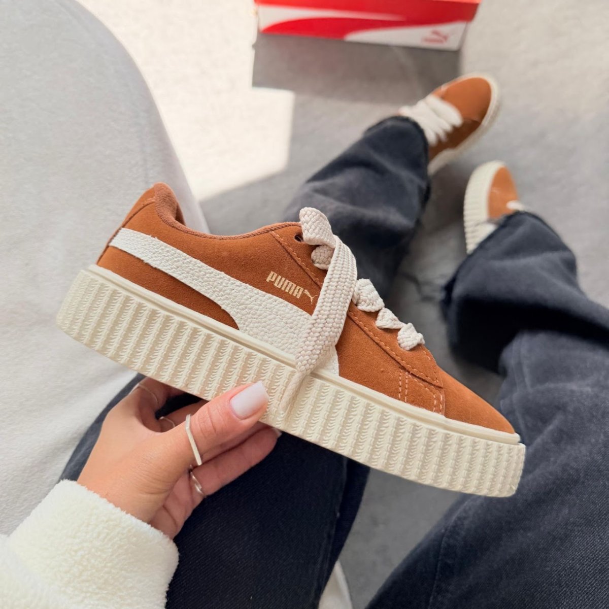 Tênis Puma Fendy - Marrom/Branco RDS