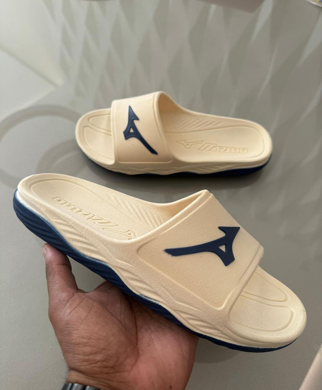 Chinelo slide Mizuno Bege/Preto DDM