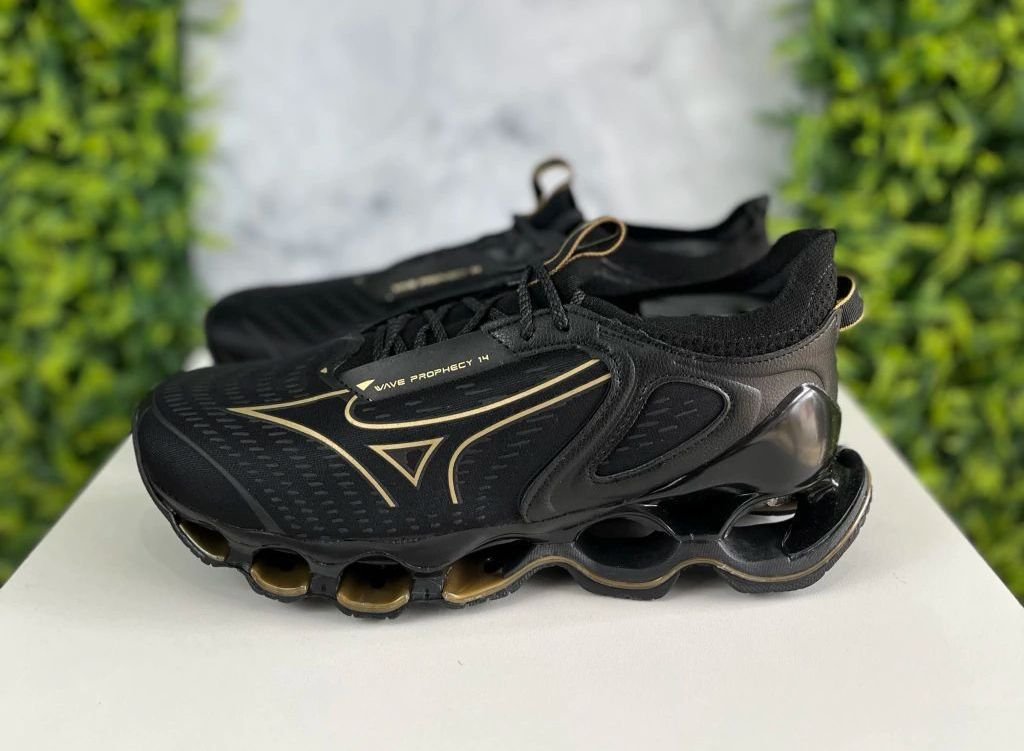 Mizuno Wave Prophecy 14 Importado Vietnã Preto/Dourado DDM