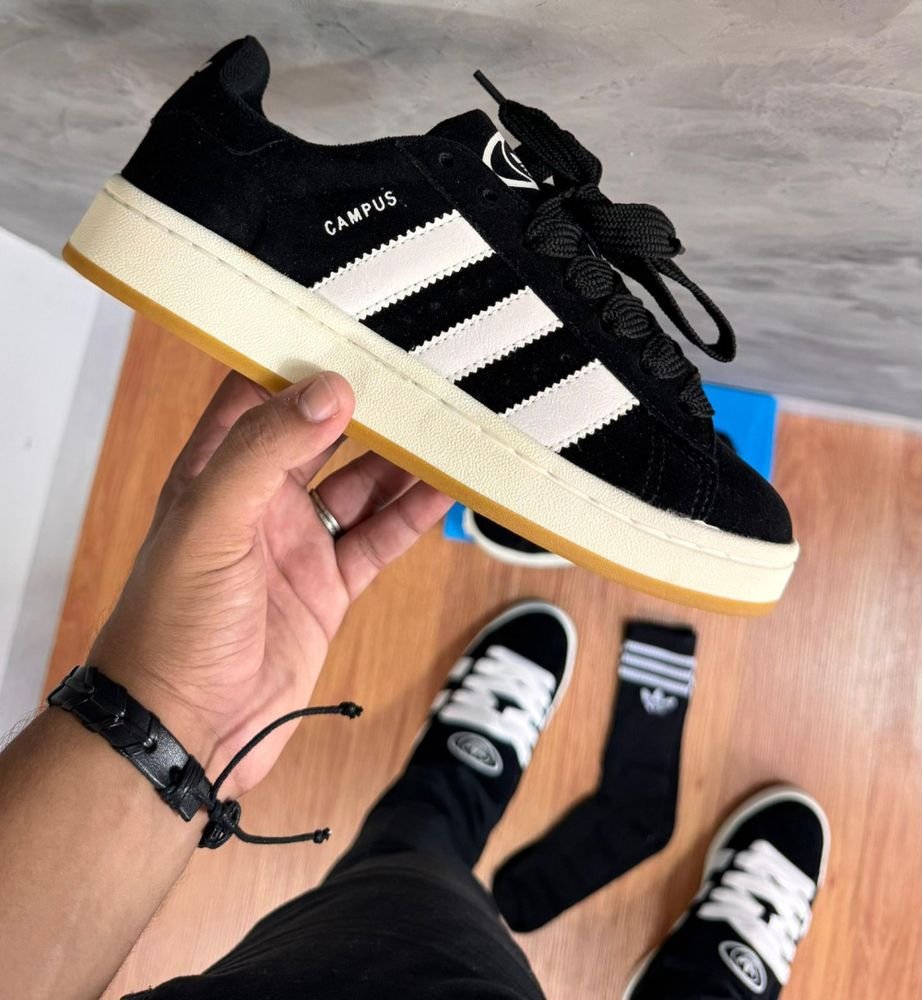 Tênis Adidas Campus - Preto/Branco RDS