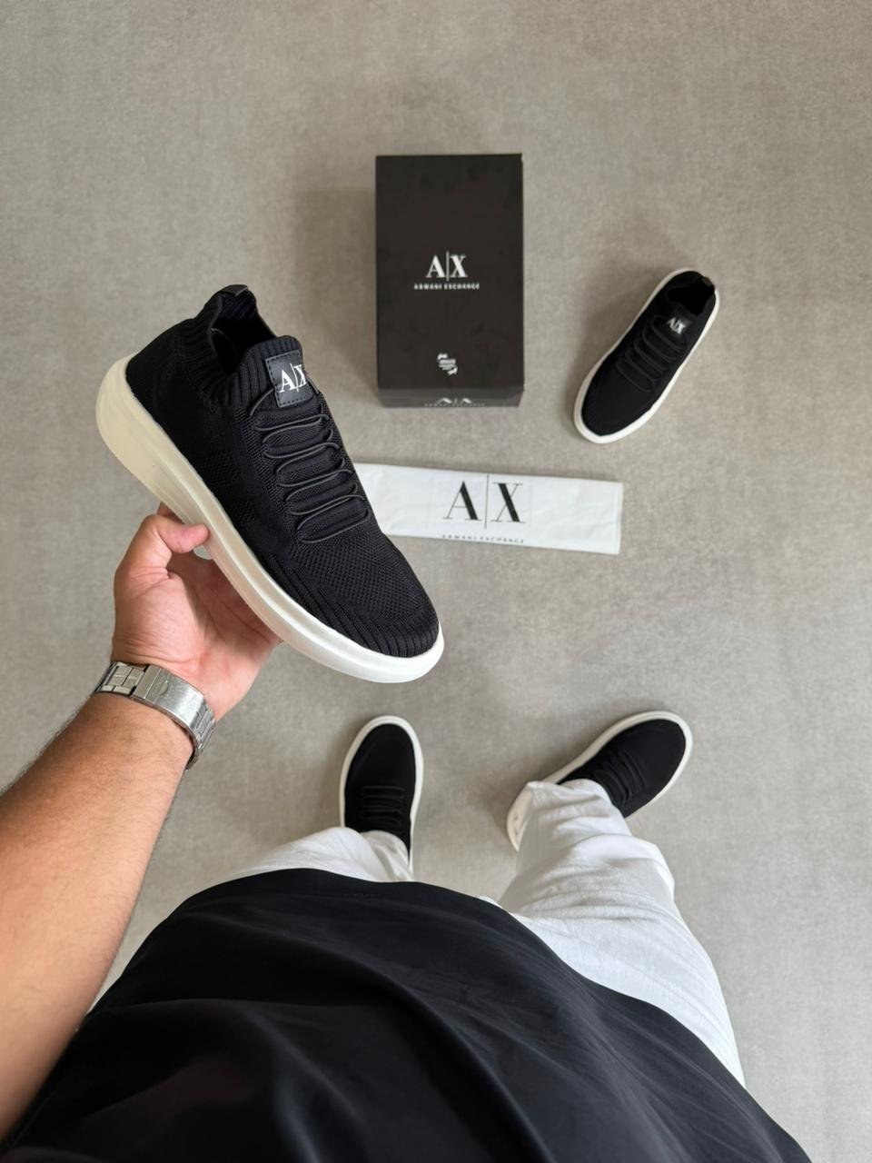 Tênis Armani - Preto/Branco RDS
